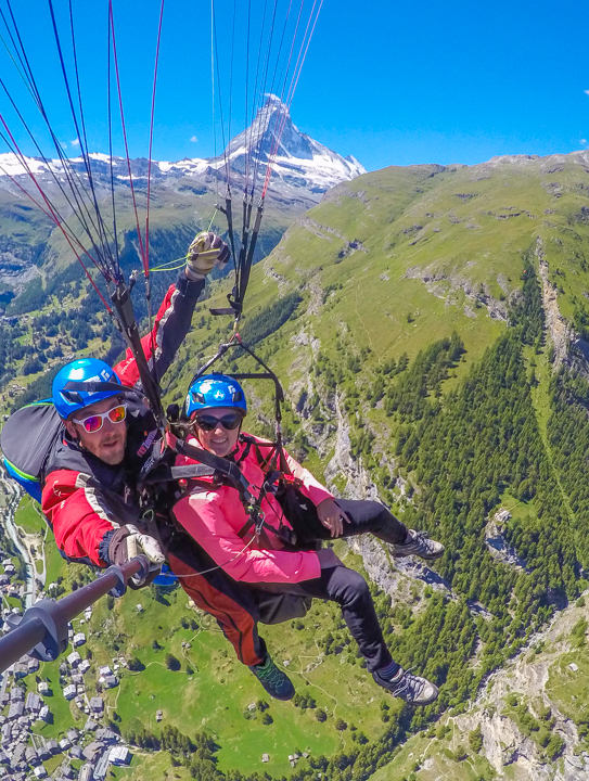 Paragliding in Zermatt Switzerland