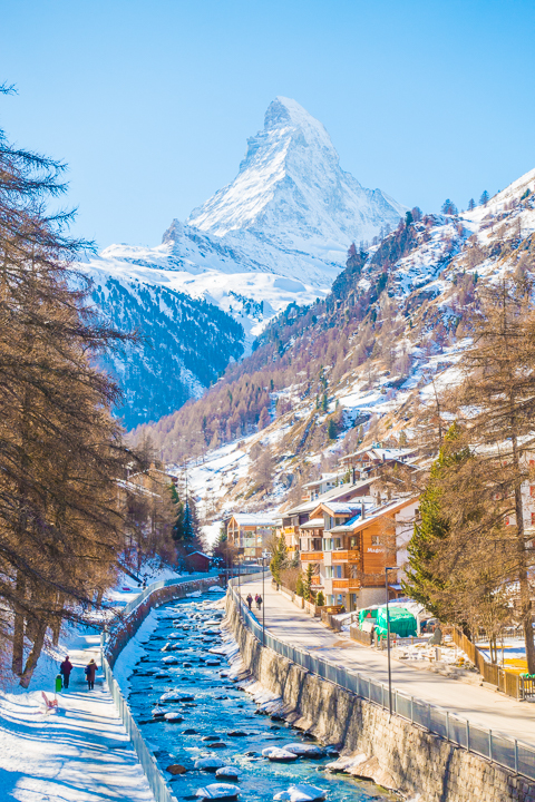 Ultimate Winter Wonderland -- Best skiing in the Swiss Alps!! Ski with a view of the Matterhorn in Zermatt, Switzerland