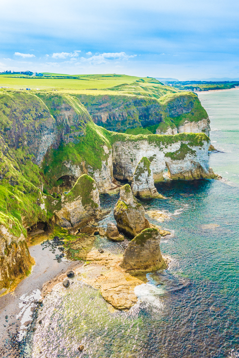 White cliffs on Northern Ireland coast