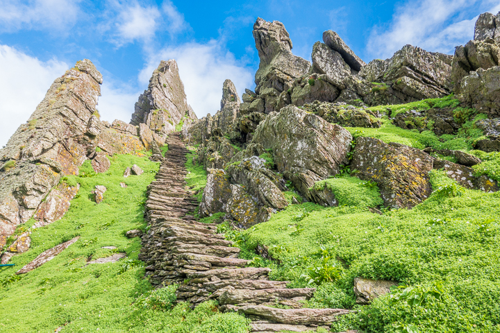 The filming location for the final scene in Star Wars The Force Awakens. Yes, it is a real place!! Skellig Michael, Ireland