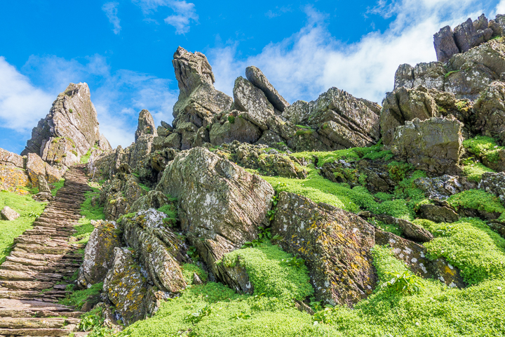 The filming location for the final scene in Star Wars The Force Awakens. Yes, it is a real place!! Skellig Michael, Ireland