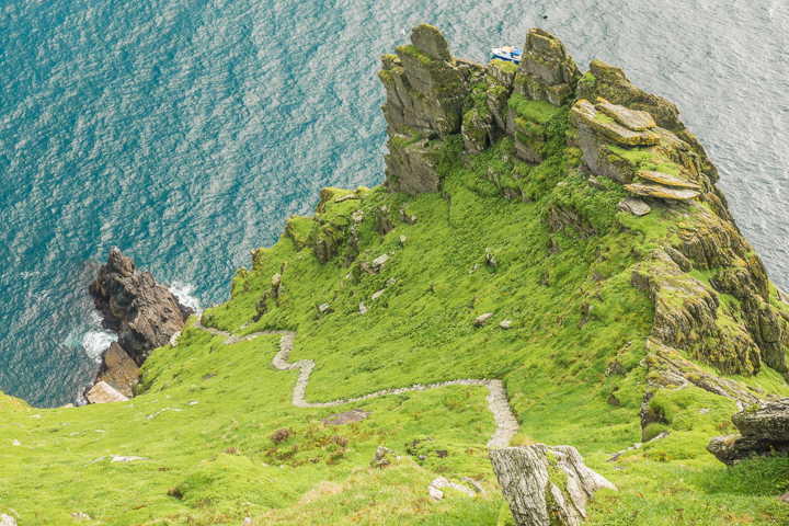 The filming location for the final scene in Star Wars The Force Awakens. Yes, it is a real place!! Skellig Michael, Ireland