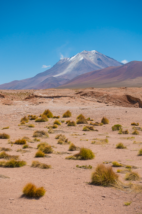 Salt Flats Bolivia — Ollague Volcano near Salar De Uyuni