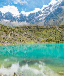 The sacred Humantay Lake, one of the best day trips from Cusco, Peru!