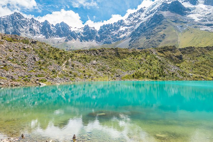 The sacred Humantay Lake, one of the best day trips from Cusco, Peru!