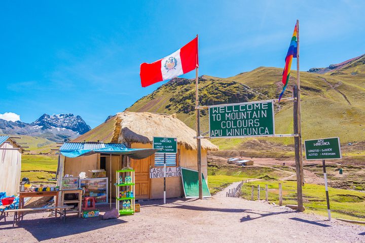 Rainbow Mountain, Peru. Don't go at 3 AM with the tour groups. Sleep in, miss the crowds, and have Rainbow Mountain all to yourself! Read this post for everything you need to know about hiking Rainbow Mountain in Peru.