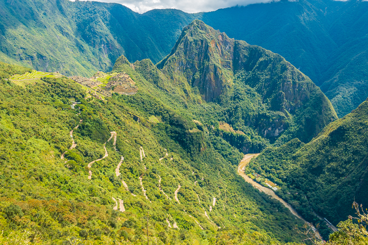 View from the Sun Gate at Machu Picchu