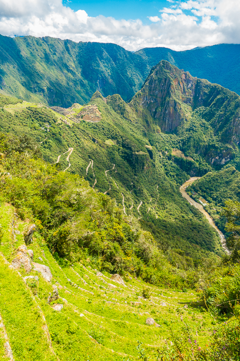 View from the Sun Gate at Machu Picchu