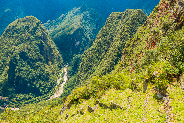 View from the Sun Gate at Machu Picchu