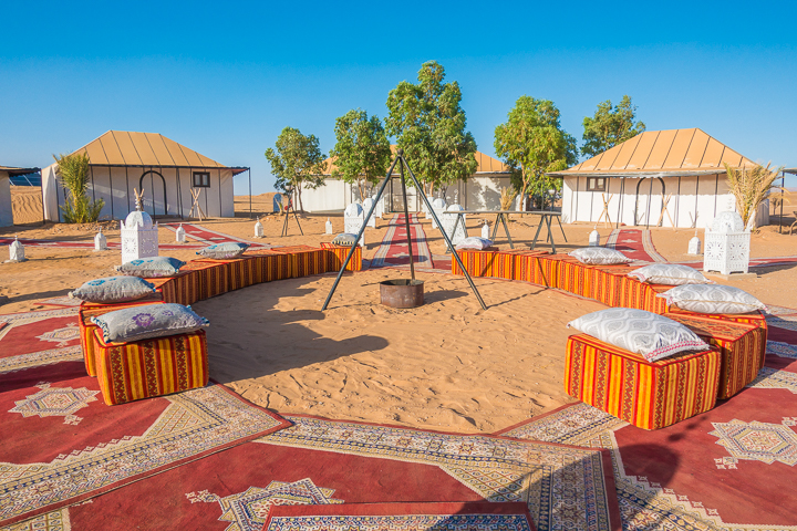 Morocco Bucket List: Spend a Night in the Sahara Desert!!! Take a sunset camel ride to a luxury camp deep in the dunes for the ultimate Sahara Desert experience. 