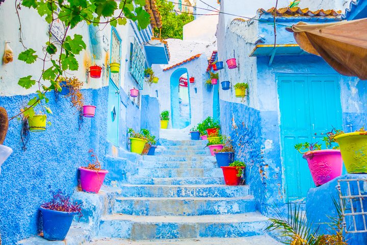 Chefchaouen: The famous blue city of Morocco!! Also known as the Blue Pearl. Here's everything you  need to know about Chefchaouen... how to get there, where the famous blue streets are, where to stay, and what to do!