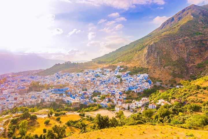 Chefchaouen: The famous blue city of Morocco!! Also known as the Blue Pearl. Here's everything you  need to know about Chefchaouen... how to get there, where the famous blue streets are, where to stay, and what to do!