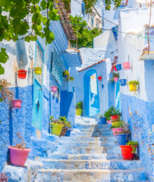 Chefchaouen: The famous blue city of Morocco!! Also known as the Blue Pearl. Here's everything you  need to know about Chefchaouen... how to get there, where the famous blue streets are, where to stay, and what to do!