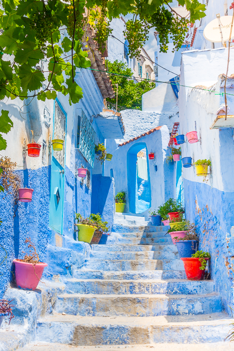 Chefchaouen: The famous blue city of Morocco!! Also known as the Blue Pearl. Here's everything you  need to know about Chefchaouen... how to get there, where the famous blue streets are, where to stay, and what to do!