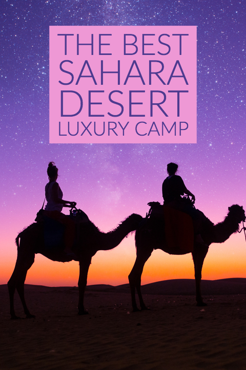 Morocco Bucket List: Spend a Night in the Sahara Desert!!! Take a sunset camel ride to a luxury camp deep in the dunes for the ultimate Sahara Desert experience.