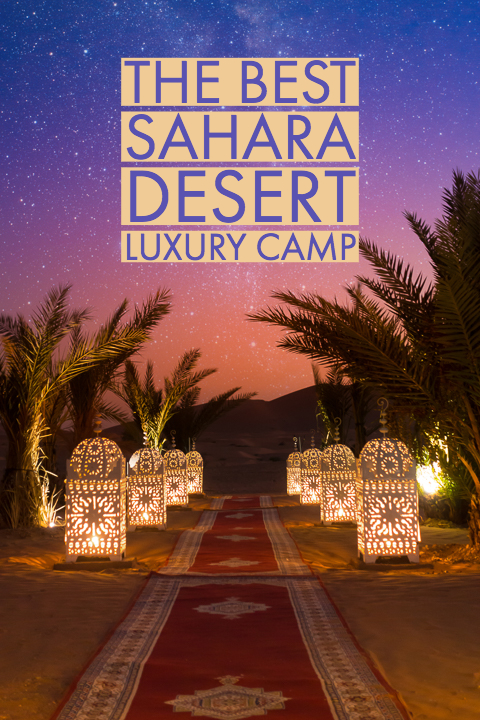 Morocco Bucket List: Spend a Night in the Sahara Desert!!! Take a sunset camel ride to a luxury camp deep in the dunes for the ultimate Sahara Desert experience.