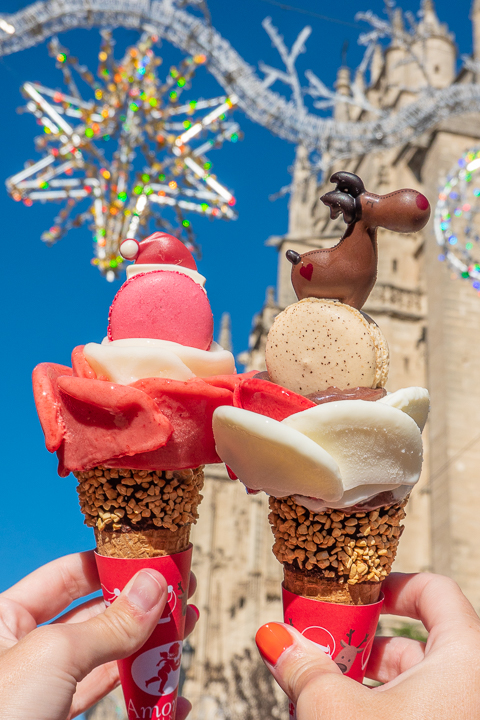 Amorino Rose Ice Cream in Seville Spain