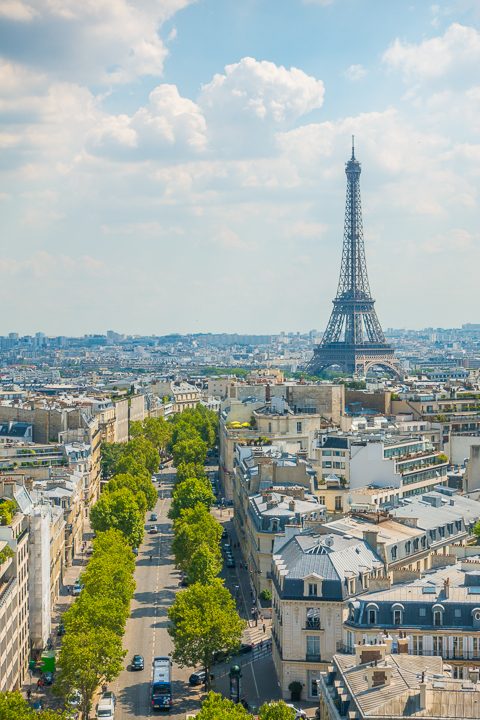 View of the Eiffel Tower from the Arc de Triomphe — The BEST Things To Do In Paris If You Only Have One Day!!