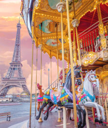 Sunset at the Eiffel Tower with carousel — The BEST Things To Do In Paris If You Only Have One Day!!