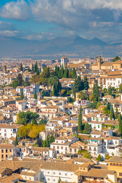 View from the Alhambra in Granada Spain