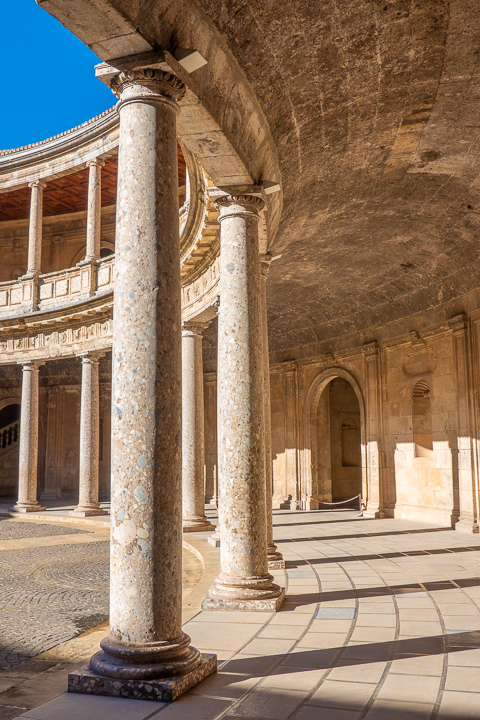 Palace of Charles V at the Alhambra in Granada Spain