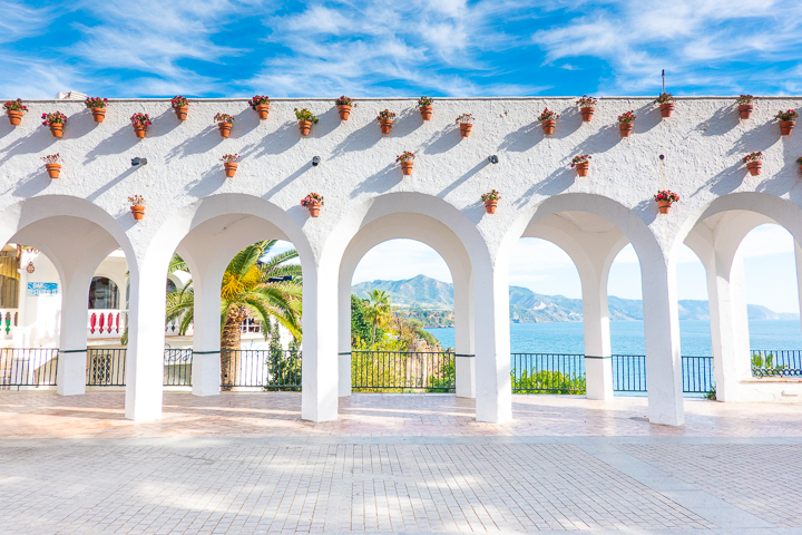 White Arches on Balcón de Europa in Nerja Spain