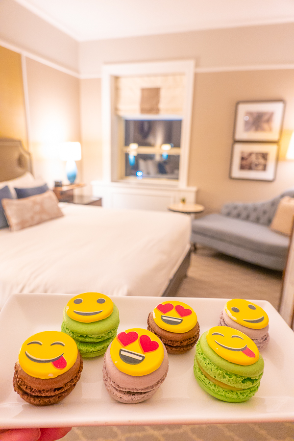 Emoji Macarons at Chateau Frontenac Quebec City