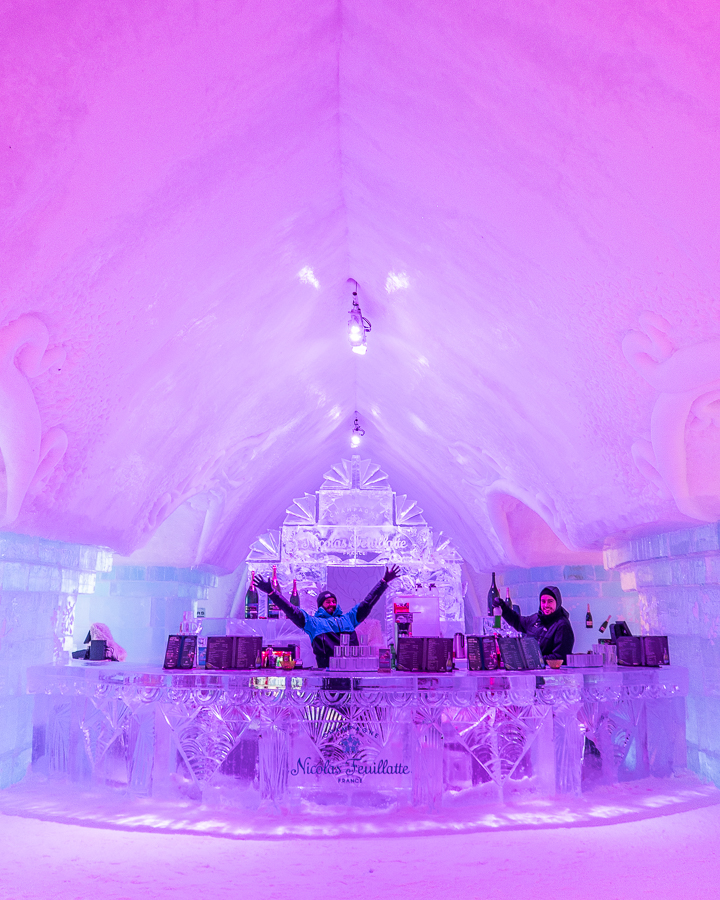 Ice Bar at Ice Hotel Quebec