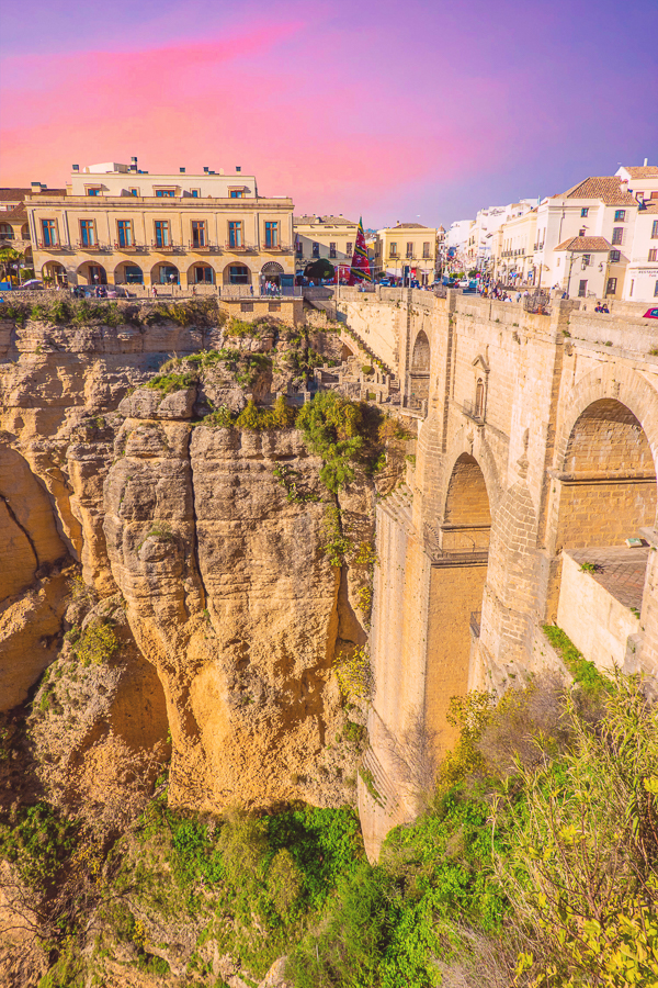 Ronda Spain at sunset