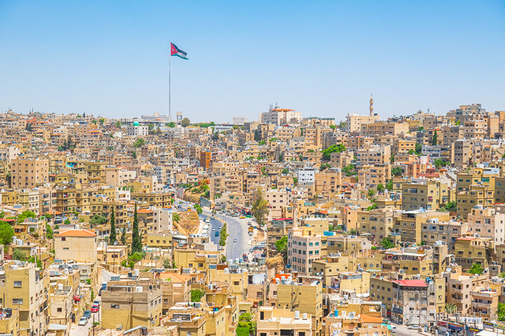 View from Citadel in Amman Jordan