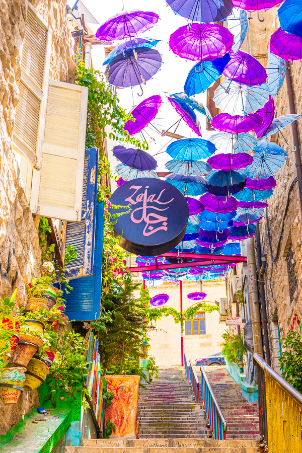 Umbrella Street in Amman Jordan