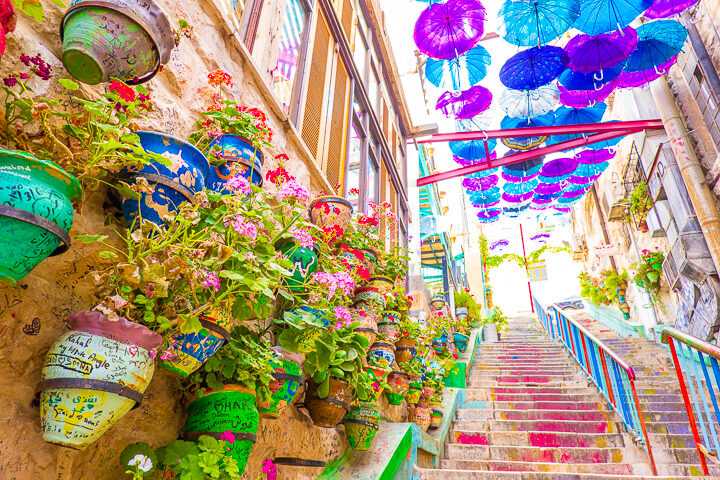 Umbrella Street in Amman Jordan