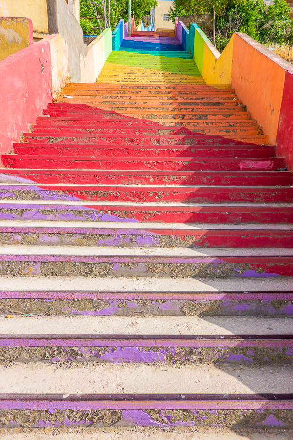 Rainbow Stairs in Amman Jordan