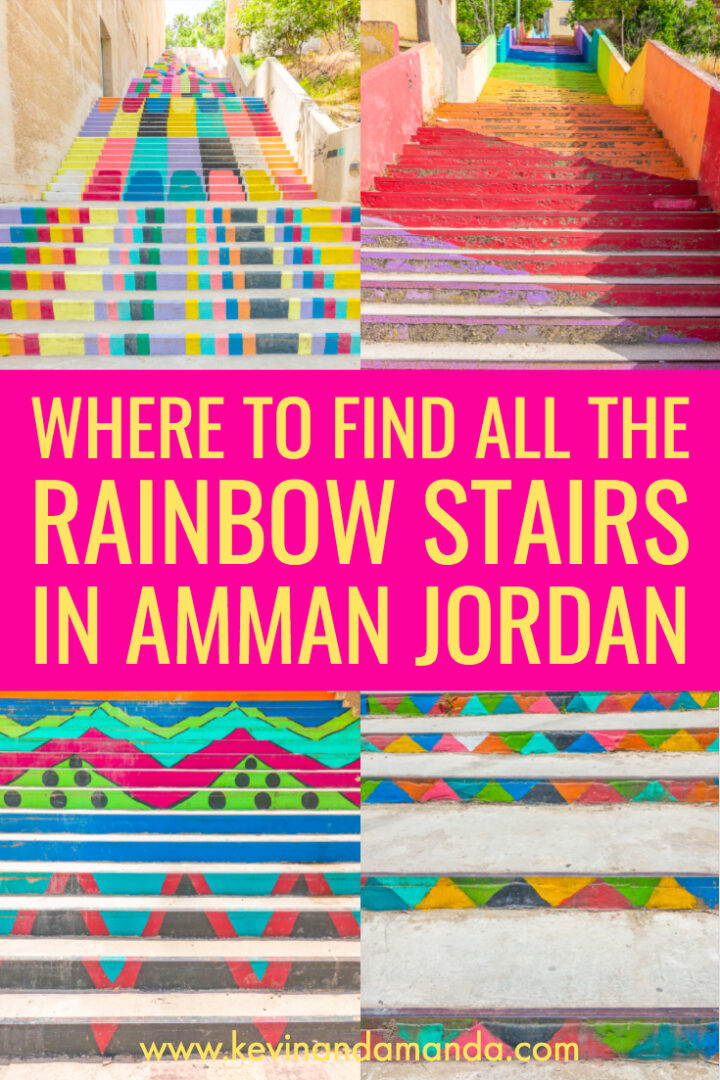 Where to find the Rainbow Stairs in Amman Jordan