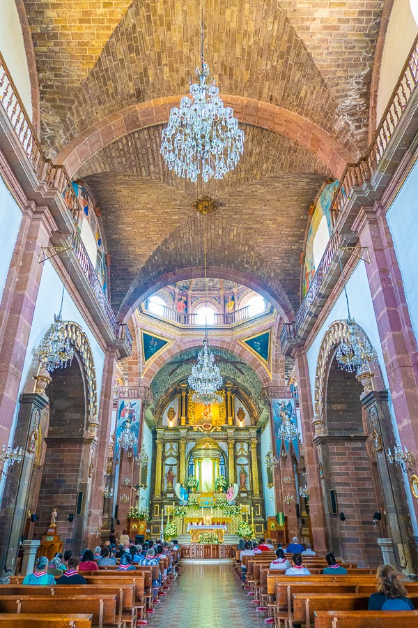 Inside the Parroquia de San Miguel Arcángel Church