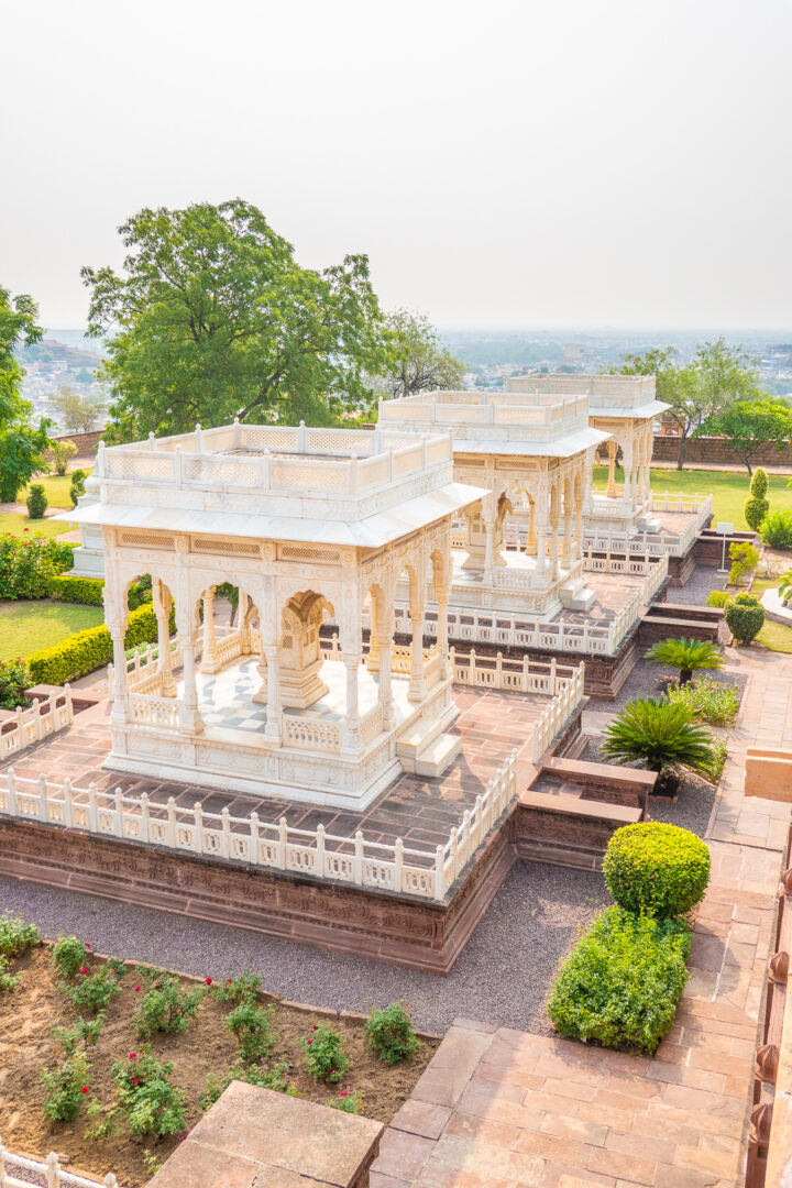 Gazebos at Jaswant Thada in Jodhpur, India