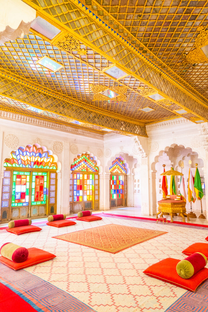 Inside the Moti Mahal palace in India