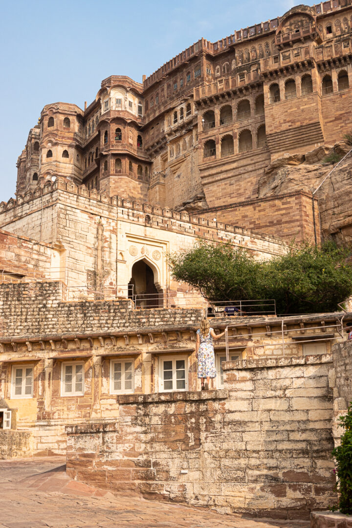 View of gate to Mehrangarh Fort