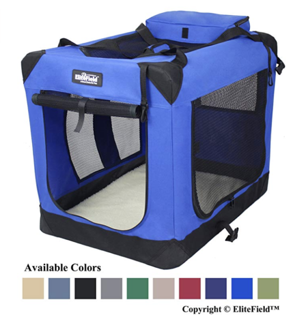 EliteField 3-Door Folding Soft Dog Crate