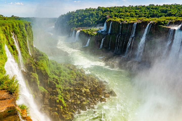View of Iguazu Falls from Argentina.