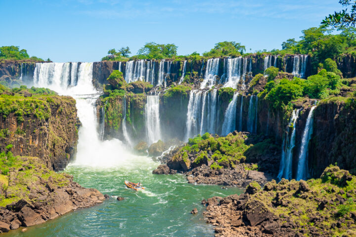 View of Iguazu Falls from Argentina.