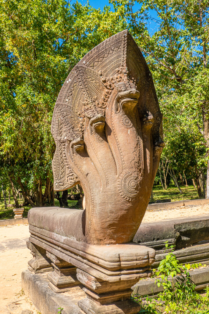 Naga serpent at Beng Mealea Temple Cambodia