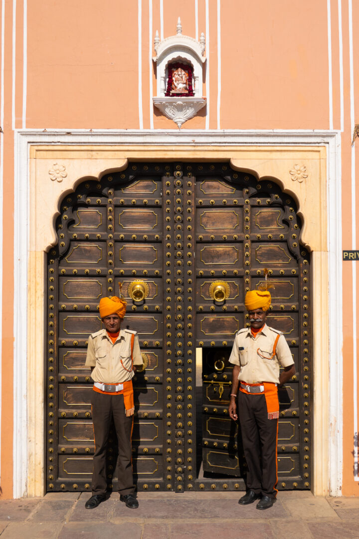 Guards in front of the Secret Rooms at City Palace