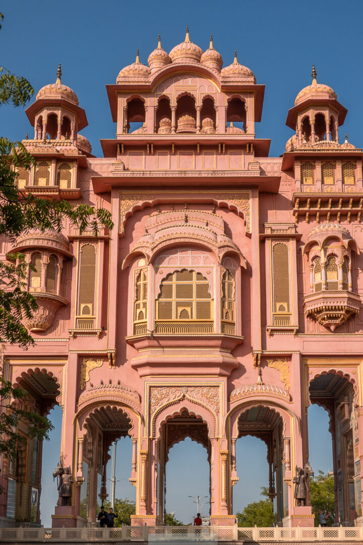 A view of Patrika Gate from the outside.