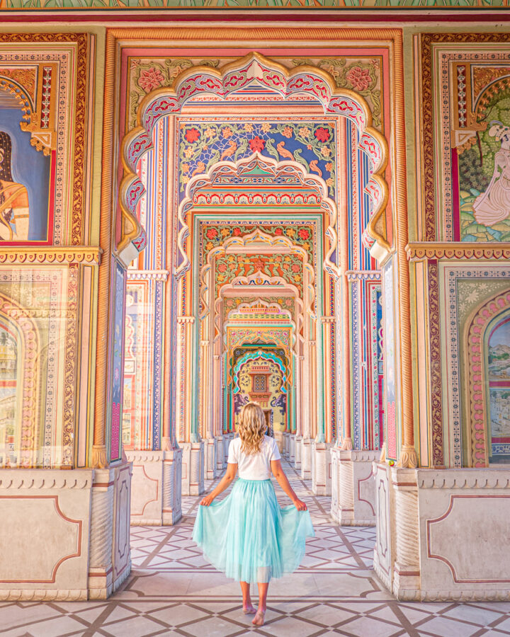 A beautiful and colorful hall at Patrika Gate.