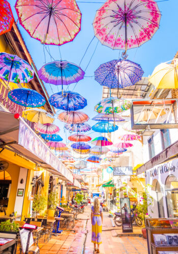 Umbrella Street on Pub Street in Siem Reap, Cambodia