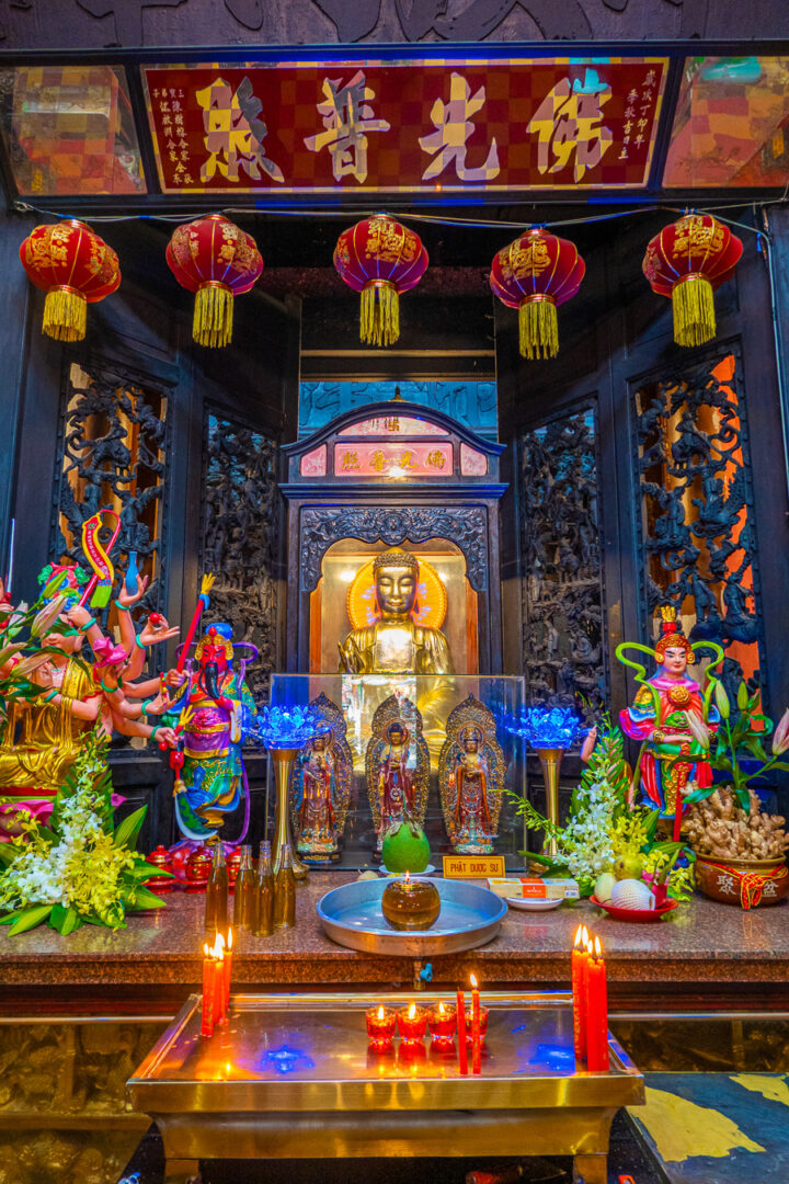 Colorful pagoda in Vietnam