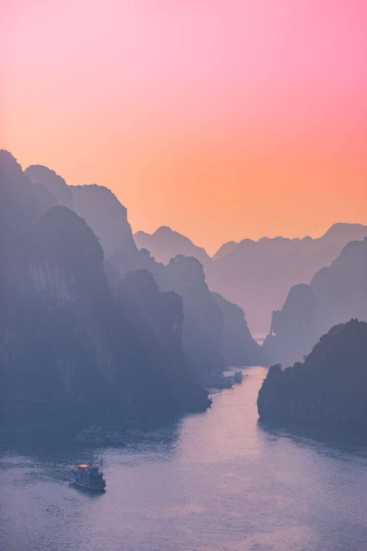 Sunrise in Ha Long Bay