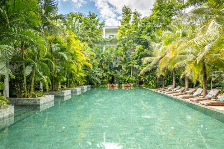 outdoor swimming pool in Cambodia