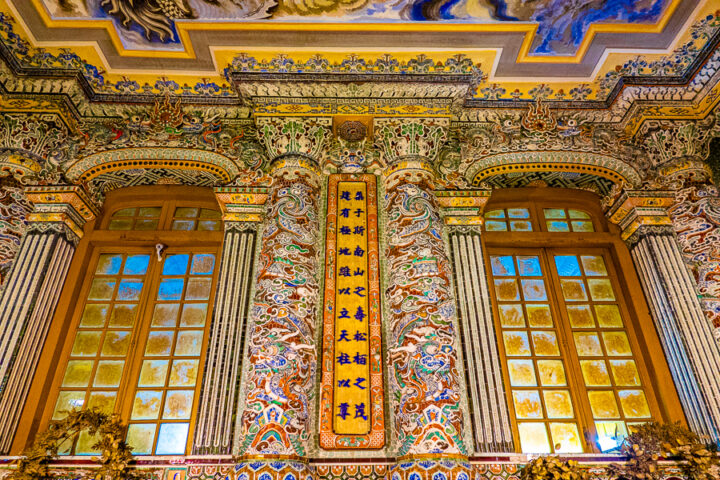 inside the tomb of emperor khai dinh imperial city